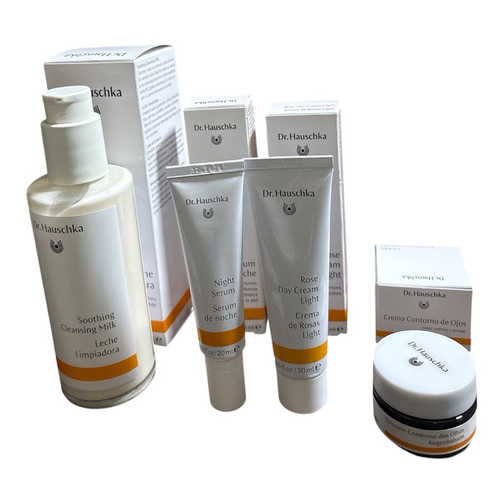 Dr HAUSCHKA Natural Skincare Set ideal for delicate, sensitive skin & aging skin